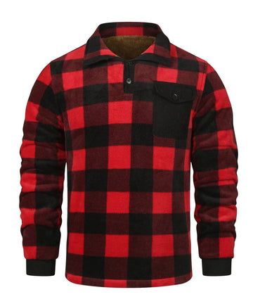Trui met V-neck en ruitpatroon