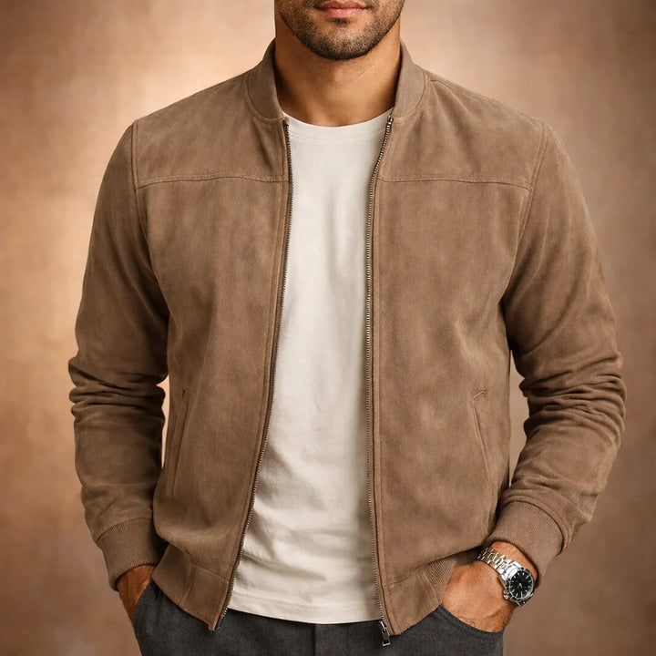 Bomberjack met suede-look