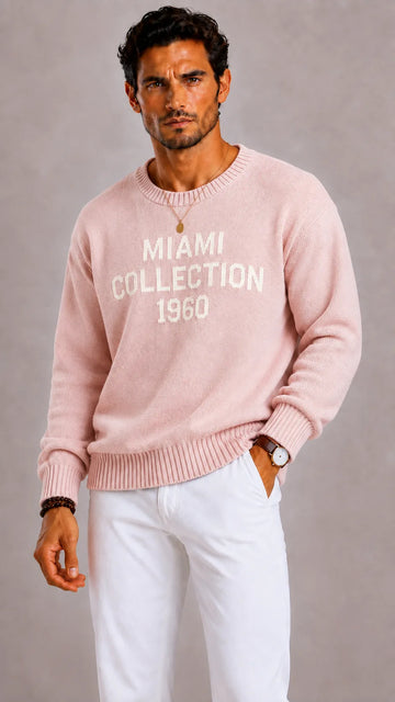 Oversized trui met text print