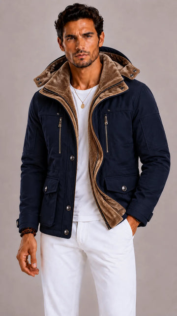 Parka met functionele zakken