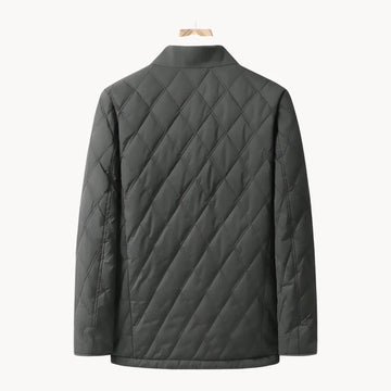 Gequilt jas met klassieke kraag en knoopsluiting