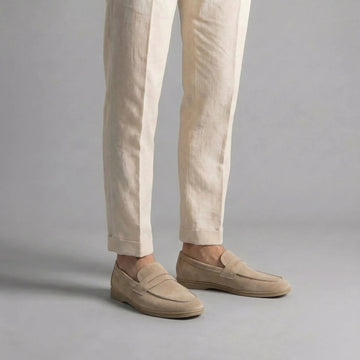 Penny loafers met suede