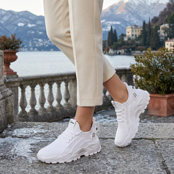 Casual trainers met ademende bovenkant