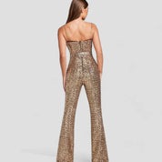 Nina | Stijlvolle Gouden Jumpsuit voor Speciale Gelegenheden