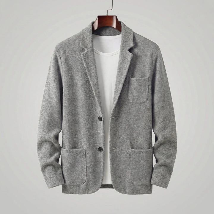 Tailored jacket met V-neck