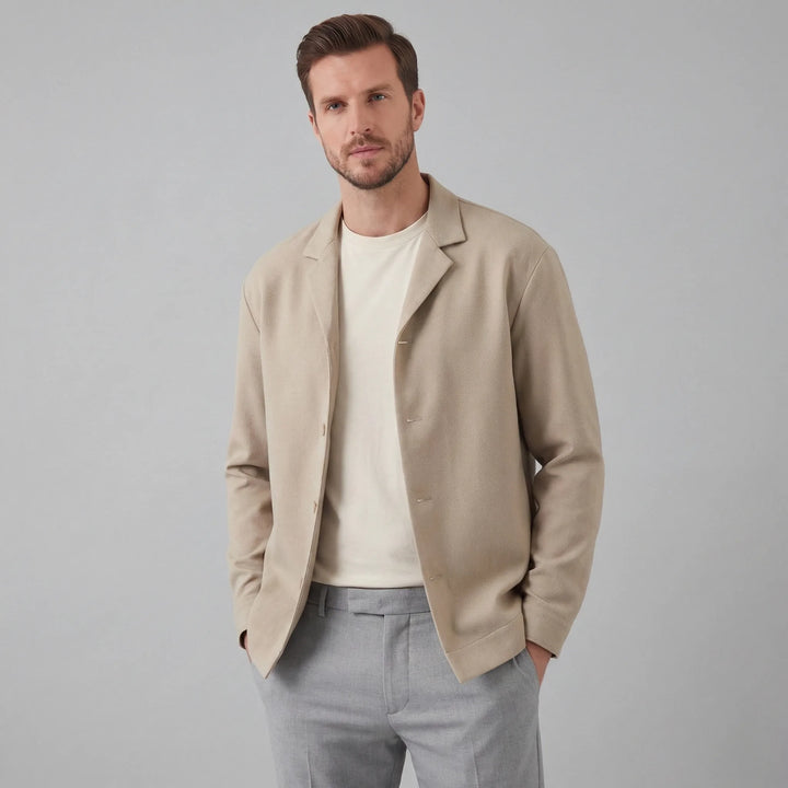 Beige blazer met knopen