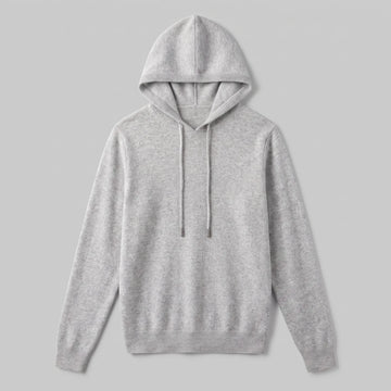 Hoodie met trekkoord en ribbels