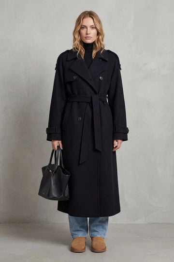 Oversized wollen trenchcoat
