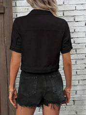 Stijlvolle Denim Jack met Korte Mouwen - Lotte