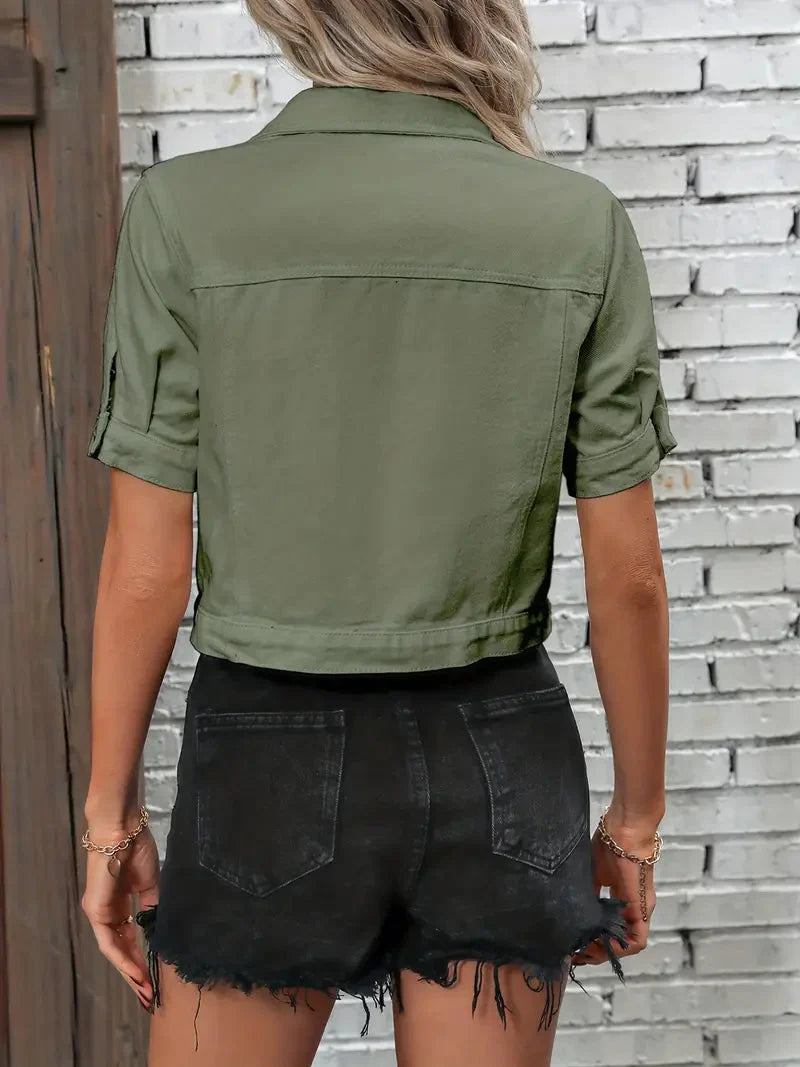 Stijlvolle Denim Jack met Korte Mouwen - Lotte