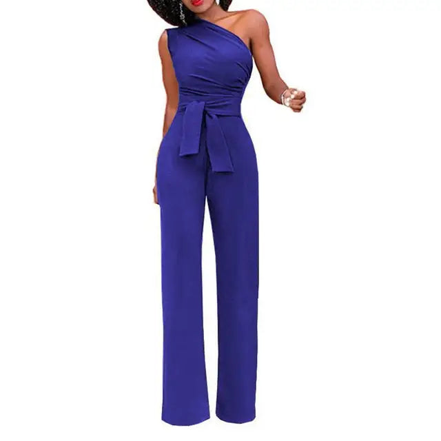 Stijlvolle dames jumpsuit met één schouder - Liv