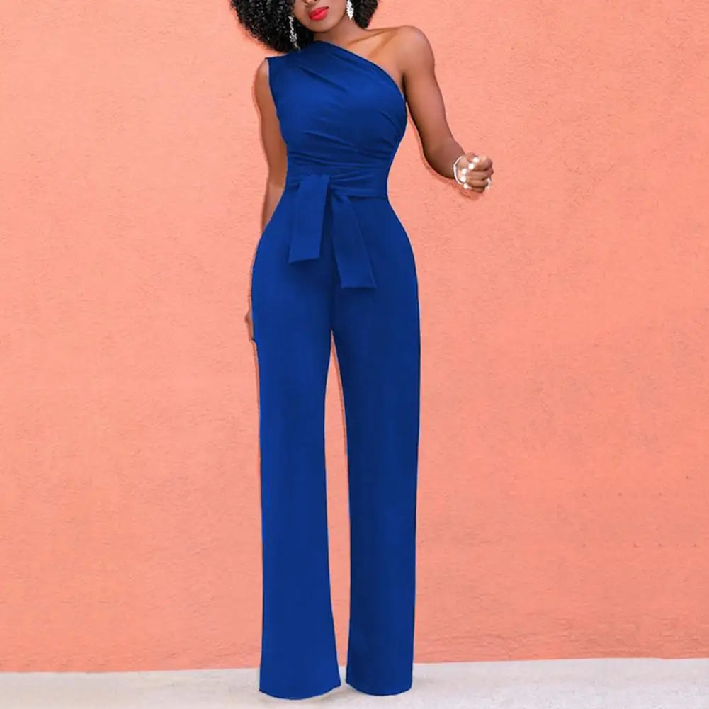 Stijlvolle dames jumpsuit met één schouder - Liv