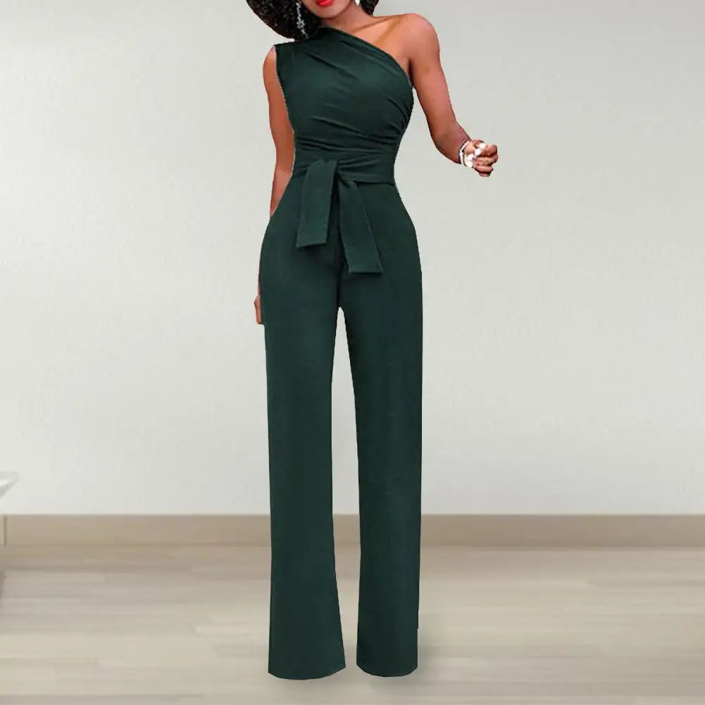 Stijlvolle dames jumpsuit met één schouder - Liv
