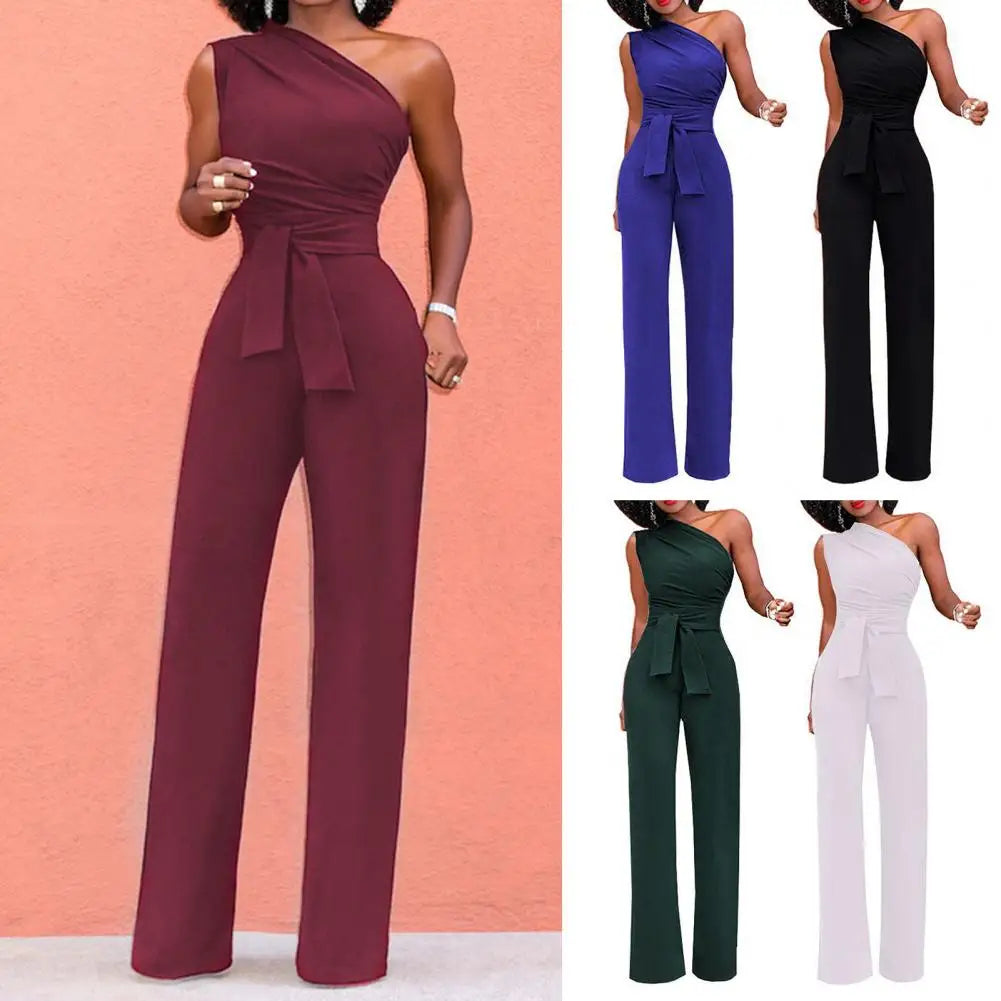 Stijlvolle dames jumpsuit met één schouder - Liv