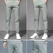 Aaron | Stretch broek in stijlvolle Dutch fashion. in de kleur Grijs voor heren in stijl ideaal voor de herfst.