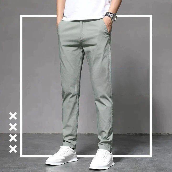 Aaron | Stretch broek in stijlvolle Dutch fashion. in de kleur Grijs voor heren in stijl ideaal voor de herfst.