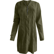 Alba | Geribde tuniekjurk in de kleur Wit voor dames in stijl ideaal voor de herfst.