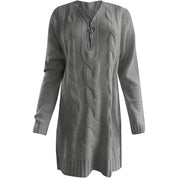 Alba | Geribde tuniekjurk in de kleur Wit voor dames in stijl ideaal voor de herfst.