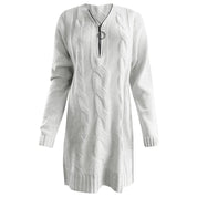 Alba | Geribde tuniekjurk in de kleur Wit voor dames in stijl ideaal voor de herfst.