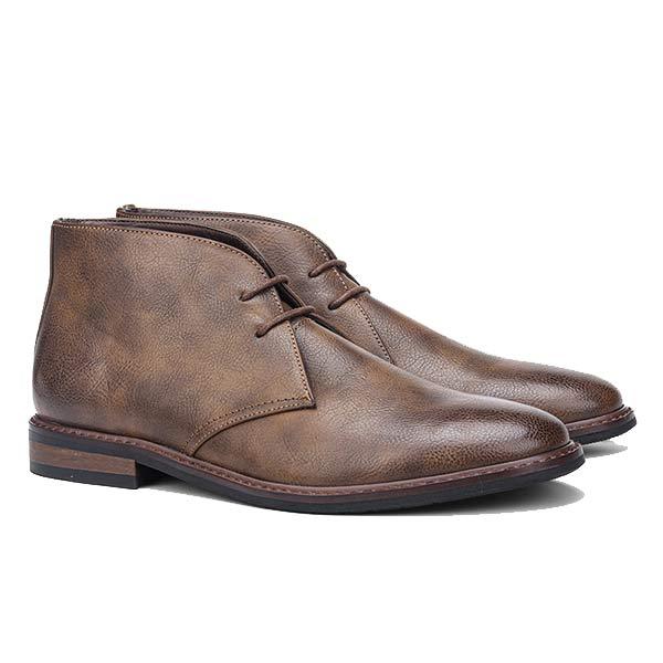 Albert | Vintage Lederen Enkelboots in de kleur Bruin voor heren in stijl ideaal voor de herfst.