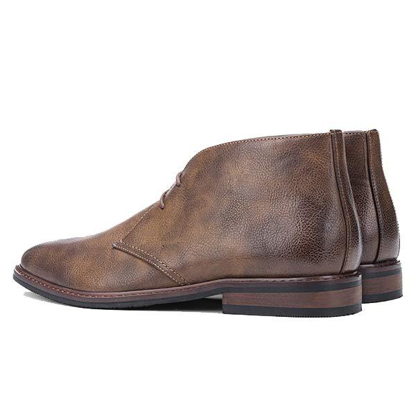 Albert | Vintage Lederen Enkelboots in de kleur Bruin voor heren in stijl ideaal voor de herfst.
