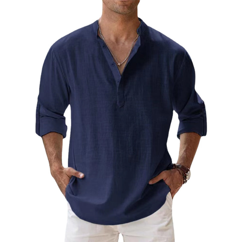 Alexander | Casual herenoverhemd in de kleur Donkerblauw voor heren in stijl ideaal voor de zomer.