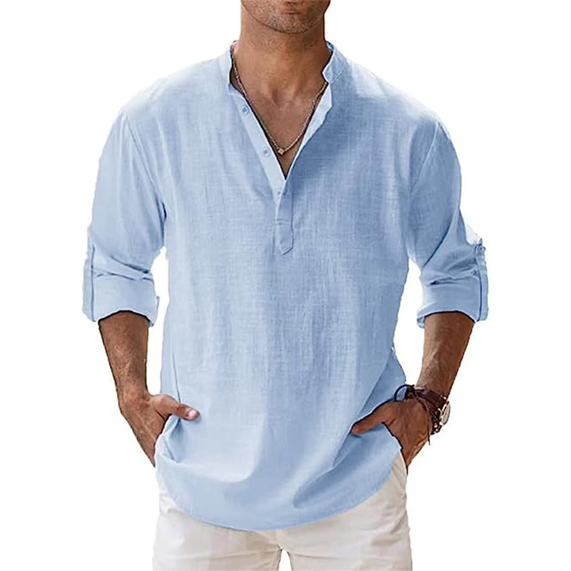 Alexander | Casual herenoverhemd in de kleur Lichtblauw voor heren in stijl ideaal voor de zomer.