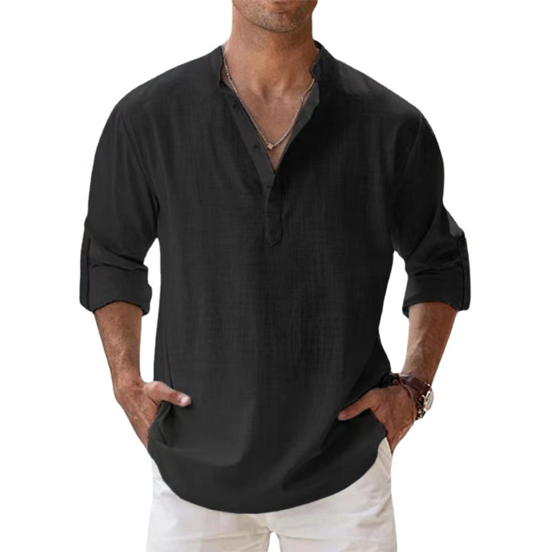 Alexander | Casual herenoverhemd in de kleur Zwart voor heren in stijl ideaal voor de zomer.