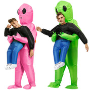 Alien Kostuum voor carnaval (Kids & Adults) in de kleur Groen voor in stijl geschikt voor alle seizoenen.