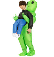 Alien Kostuum voor carnaval (Kids & Adults) in de kleur Groen voor in stijl geschikt voor alle seizoenen.