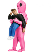 Alien Kostuum voor carnaval (Kids & Adults) in de kleur Roze voor in stijl geschikt voor alle seizoenen.