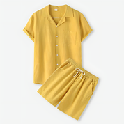 Andrew | Zomerset Heren in de kleur Geel voor heren in stijl ideaal voor de zomer.