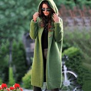 Annick | Elegant gebreid lang vest in de kleur Groen voor dames in Smart-casual stijl ideaal voor de herfst.