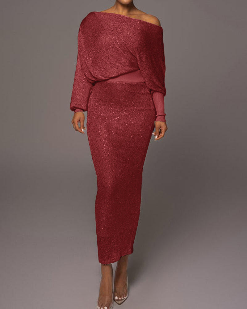 Anouk | Elegante off-shoulder avondjurk in de kleur Rood voor dames in Party stijl ideaal voor de herfst.