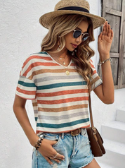 Stijlvol Gestreept Dames T-shirt - Anouk