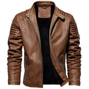 Arjen | Leren jasje in bruin in de kleur Bruin voor heren in stijl ideaal voor de herfst.