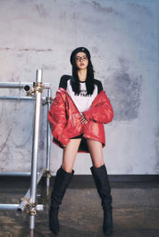 Aukje | Stijlvol straatracejack in de kleur Rood voor dames in stijl ideaal voor de herfst.