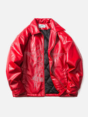 Aukje | Stijlvol straatracejack in de kleur Rood voor dames in stijl ideaal voor de herfst.