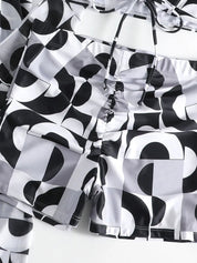 Aya bikini set | 3-delig & trendy in de kleur Blauw voor dames in Beach stijl ideaal voor de zomer.