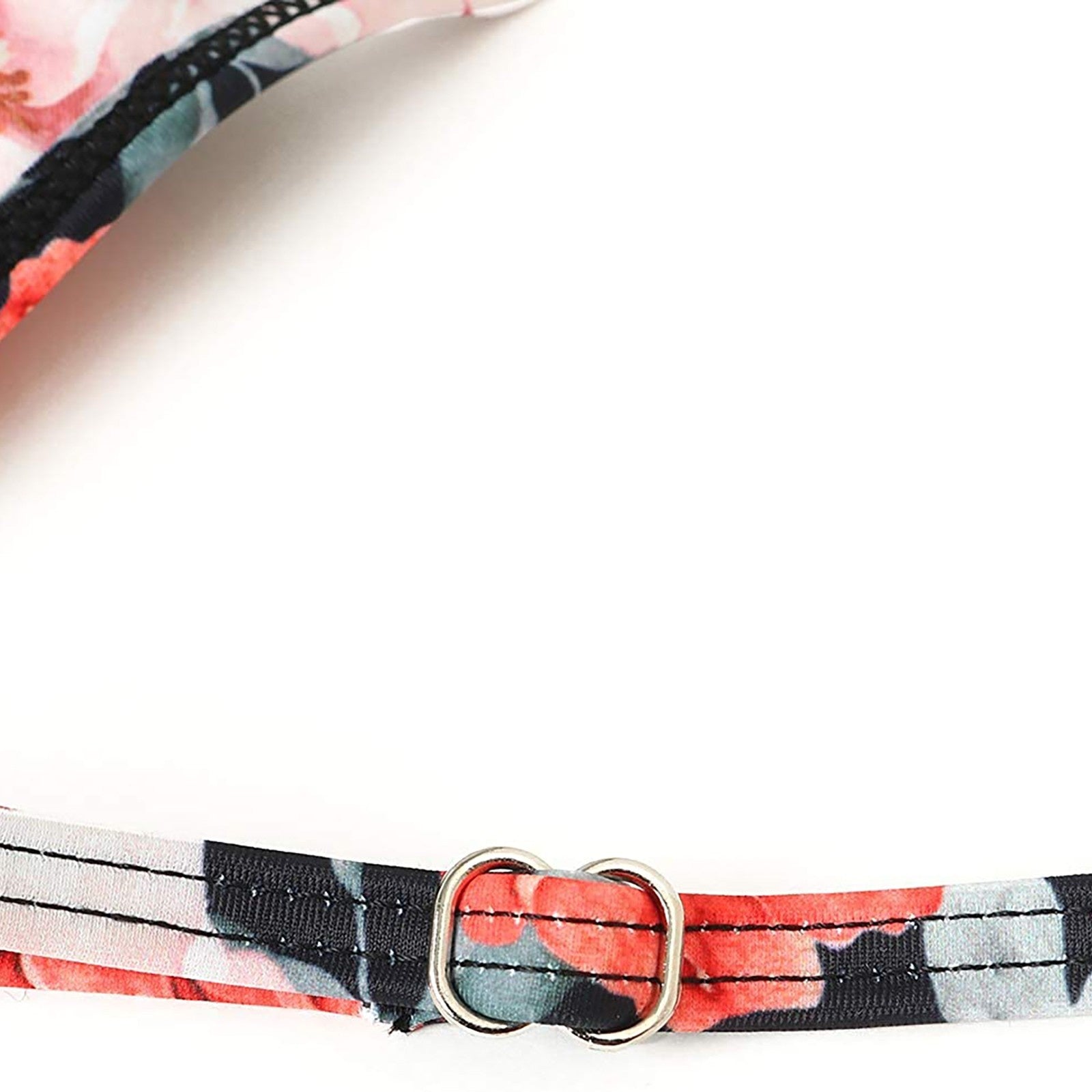 Belle | Hoge taille, kleurrijke damesbikini in de kleur Zwarte top - Bloemen slip voor dames in stijl ideaal voor de zomer.