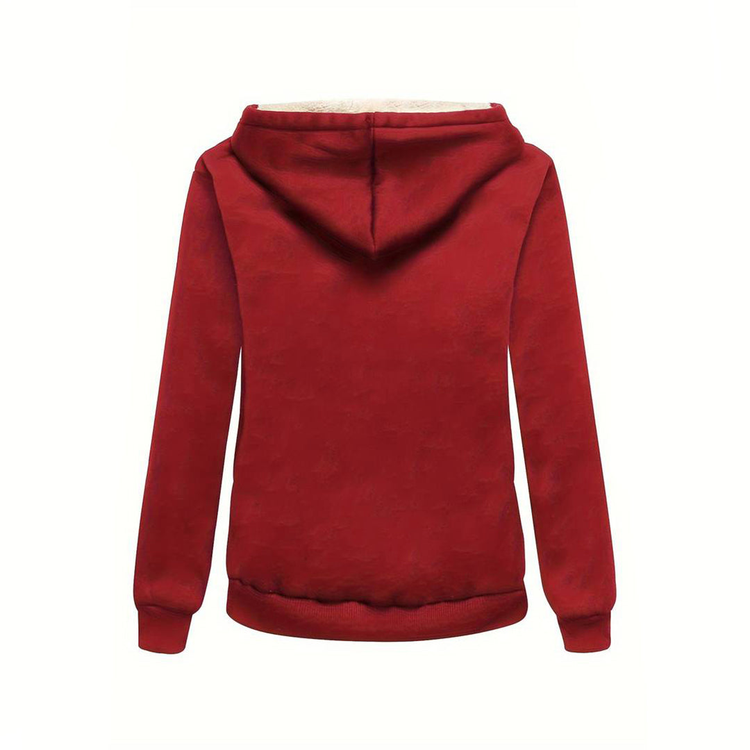 Bente | Elegant Dames Sweatshirt met Koordjes in de kleur Rood voor dames in Casual stijl geschikt voor alle seizoenen.