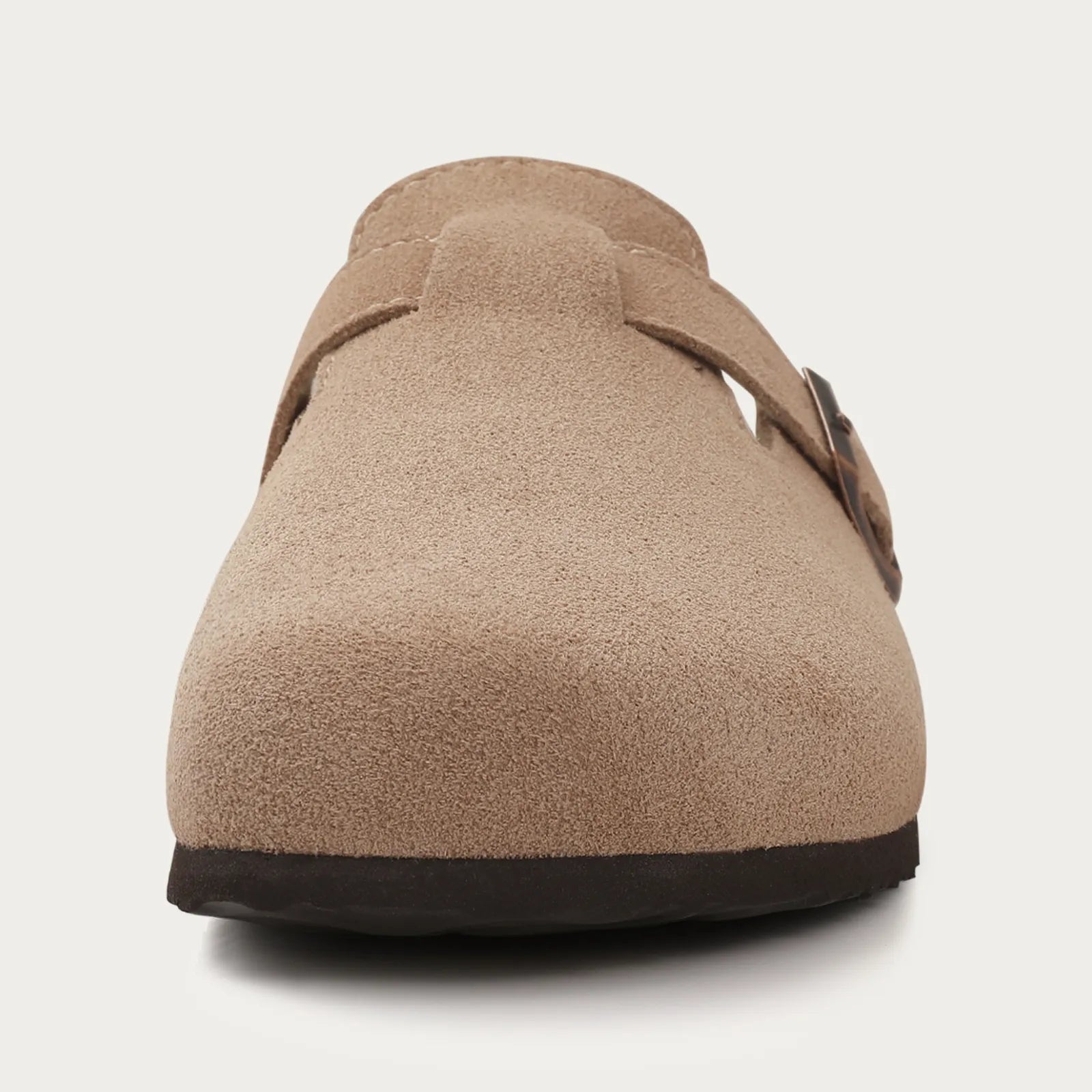 Birken | Suède instapsloffen met gesp in de kleur Beige voor heren in Heritage stijl geschikt voor alle seizoenen.