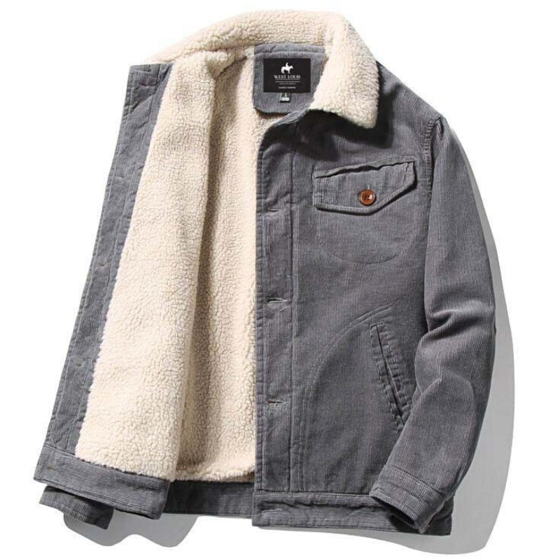 Emery | Trendy fur-lined corduroy jacket afbeelding 1