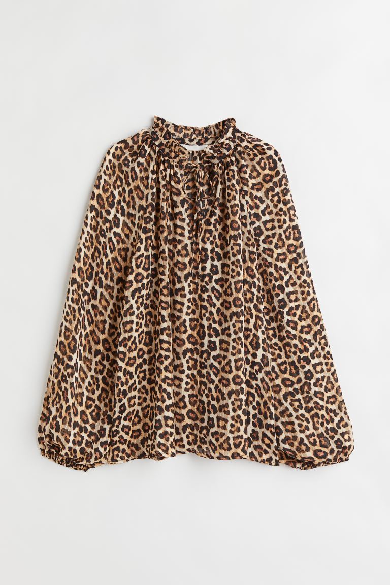 Blouse met luipaardprint in de kleur Luipaard voor dames in stijl ideaal voor de herfst.