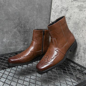 Bram | Klassieke cowboylaarzen heren. in de kleur Khaki voor heren in stijl ideaal voor de herfst.