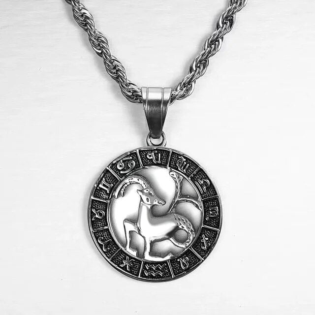 Bryan | Zilveren sterrenbeeld ketting in de kleur Capricorn voor heren in stijl geschikt voor alle seizoenen.