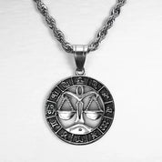 Bryan | Zilveren sterrenbeeld ketting in de kleur Libra voor heren in stijl geschikt voor alle seizoenen.