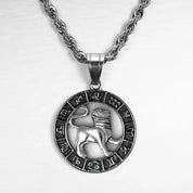 Bryan | Zilveren sterrenbeeld ketting in de kleur Lion voor heren in stijl geschikt voor alle seizoenen.