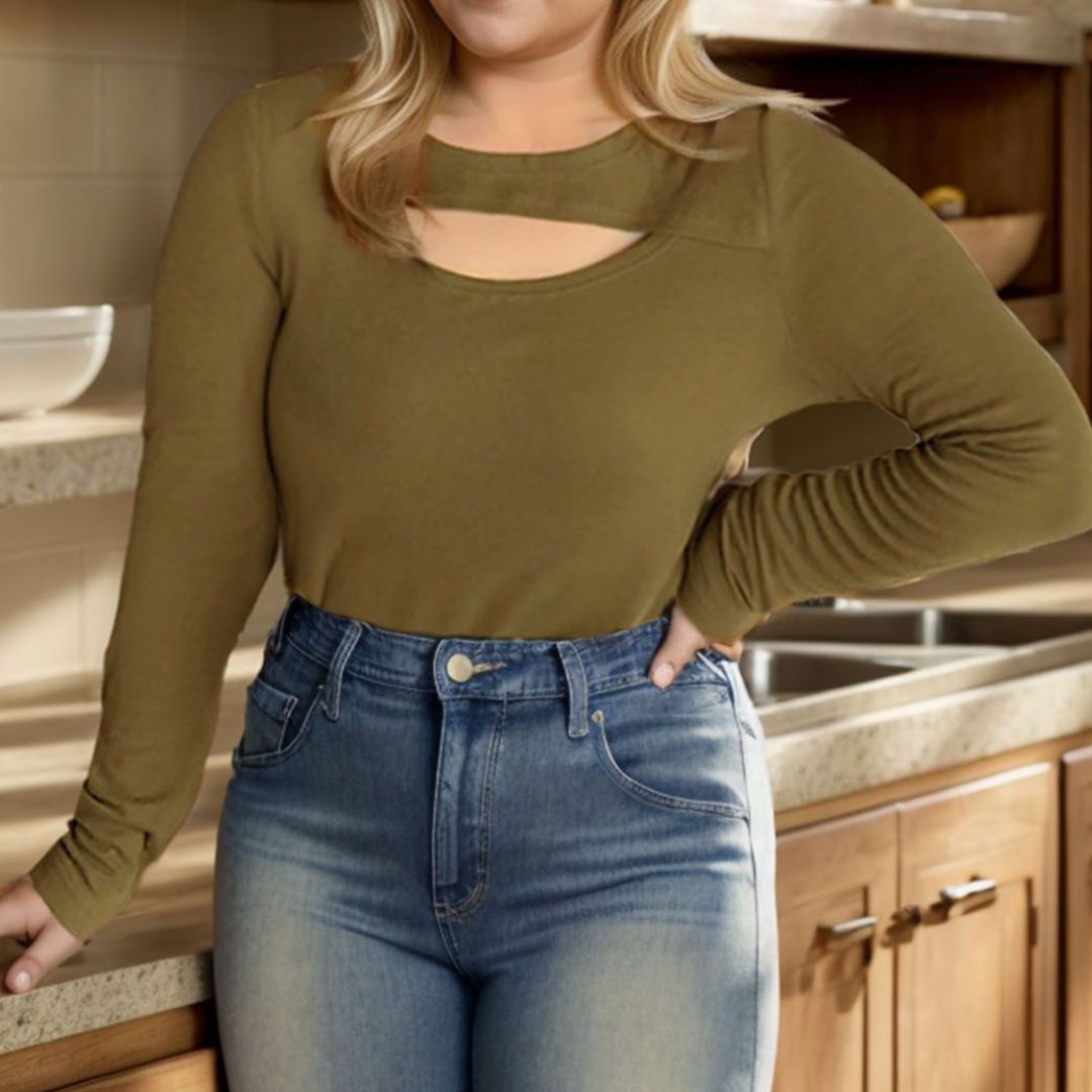 Carrie | Elegant blouse in de kleur Groen voor dames in stijl geschikt voor alle seizoenen.