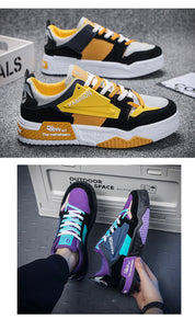 Cas | Trendy heren sneakers in diverse patronen in de kleur Geel voor heren in stijl ideaal voor de winter